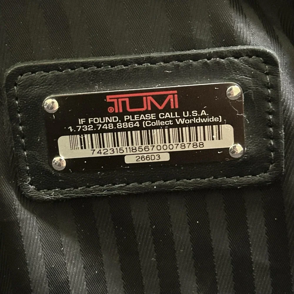 TUMI Duffle Bag Black Nylon Weekender Travel Carry On Soft Case Men Shoulder Bag